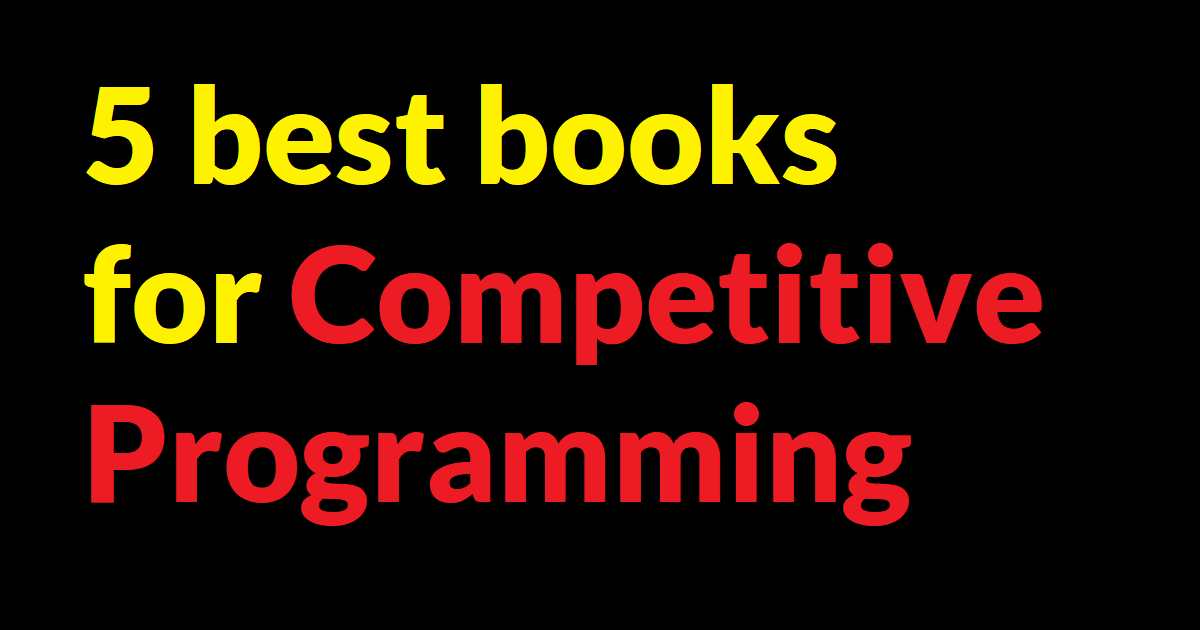 5 best books for competitive programming